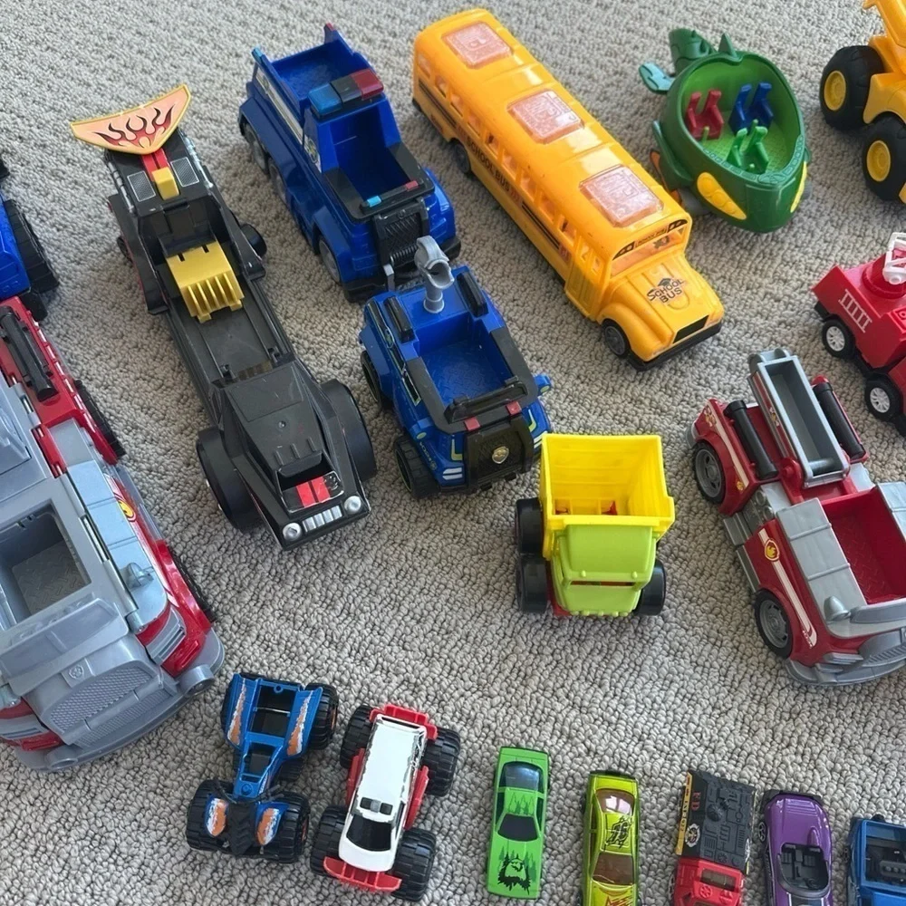 Assorted Colorful Toy Vehicles